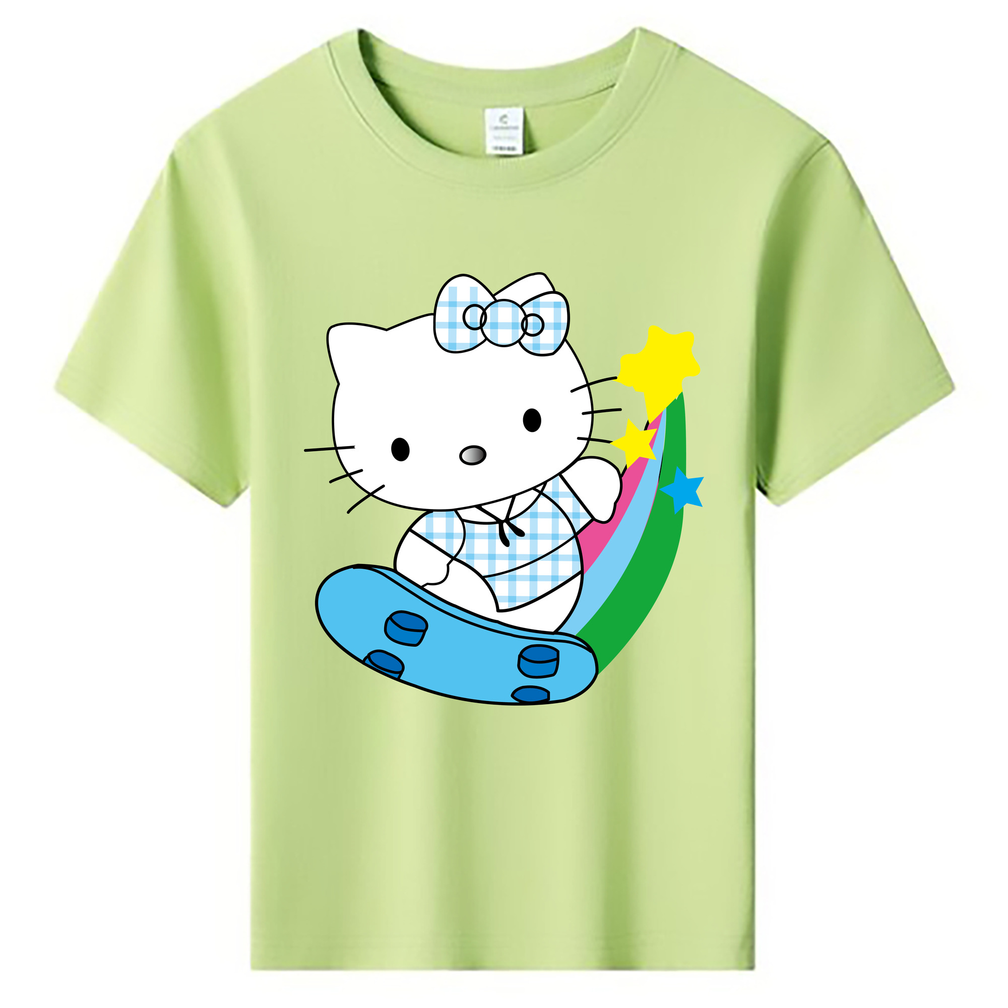 （画像用） Hello Kitty ハローキティ 綿100％キッズTシャツ（フロントプリント）